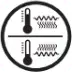 Icono de calor diferenciado superior e inferior